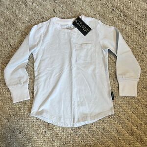 Little Bipsy Long Sleeve Pocket Tee - White